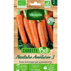 Graines de carotte nantaise améliorée bio Vilmorin - graines à semer