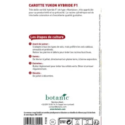 Graines de Carotte Yukon Hybride F1 botanic® - graines à semer
