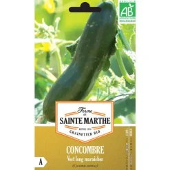 Graines de concombre vert long maraîcher bio Ferme de Sainte Marthe - graines à semer