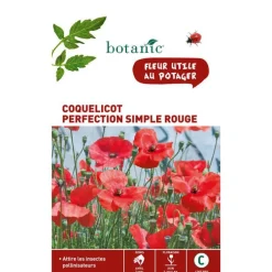 Graines de coquelicot perfection simple rouge botanic® - graines à semer