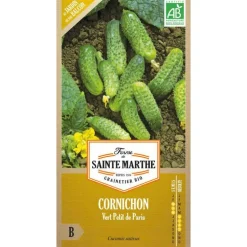 Graines de cornichon vert petit de Paris bio Ferme de Sainte Marthe - graines à semer