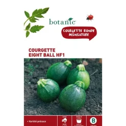 Graines de Courgette eight ball hybride F1 botanic® - graines à semer