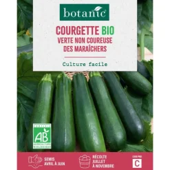 Graines de courgette verte non coureuse des maraîchers bio botanic® - graines à semer