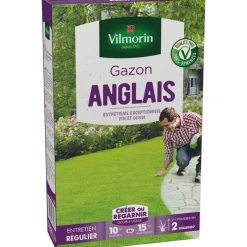 Graines de gazon à semer anglais Label Rouge Vilmorin - en étui de 250 g
