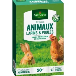 Graines de gazon à semer prairie pour lapins et poules Vilmorin - 500 g
