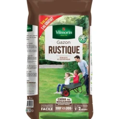 Graines de gazon à semer rustique vert Vilmorin - 5 kg