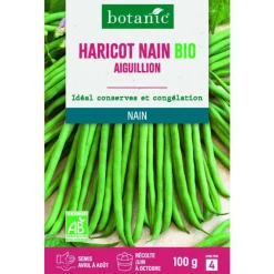 Graines de haricot nain aiguillon extra-fin sans fil bio botanic® - graines à semer