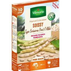 Graines de haricot nain Soissy type Soissons Pont l'Abbé Vilmorin - graines à semer