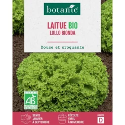 Graines de laitue lollo bionda bio botanic® - graines à semer