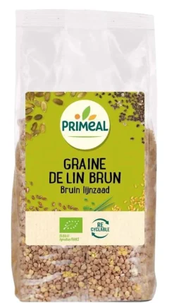 Graines de lin brun bio en sachet de 500 g