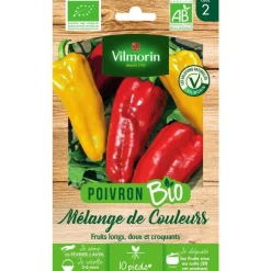 Graines de poivron mélange de couleurs bio Vilmorin - graines à semer