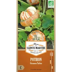 Graines de potiron griraumon turban bio Ferme de Sainte Marthe - graines à semer