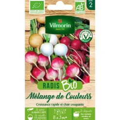 Graines de radis mélange de couleurs bio Vilmorin - graines à semer