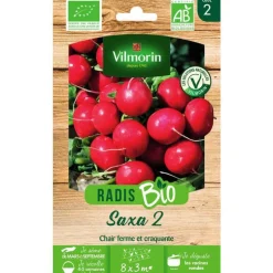 Graines de radis saxa 2 bio bio Vilmorin - graines à semer