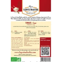 Graines de tomate Cœur bio en sachet La ferme de Sainte Marthe - graines à semer 50 g