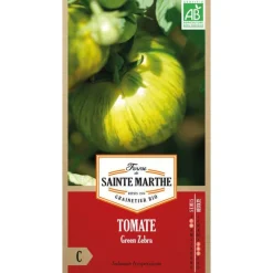 Graines de tomate green zebra bio Ferme de Sainte Marthe - graines à semer