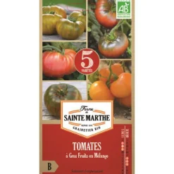 Graines de Tomates à Gros fruit bio en mélange Ferme de Sainte Marthe - 50 graines à semer