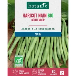 Graines d'haricot nain contender bio botanic® - graines nain semer