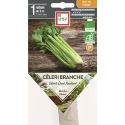 Graines présemées de Céleri branche géant doré amélioré bio Ernest Turc - 1 ruban de 3 m