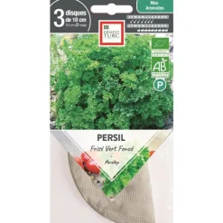 Graines présemées de Persil vert frisé bio Ernest Turc - 3 ronds de 10 cm