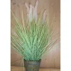 Graminée artificielle en pot métal Ø 23,5 x H 145 cm