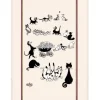 Grand Torchon coloris écru en coton Dubout Multi-Chats Winkler – 60 x 80 cm