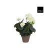 Géranium crème plante artificielle en pot H 34 x Ø 20 cm