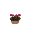 Géranium rose foncé plante artificielle jardinière Terra 29x13x40 cm