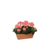 Géranium saumon plante artificielle en jardinière Terra 39x13x40 cm