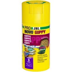 Granulés pour guppys et autres poissons ovovivipares JBL Pronovo Guppy Grano S Click + - 100 ml