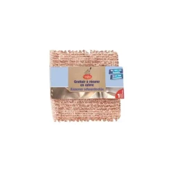 Grattoir à recurer en cuivre La Droguerie Écologique - 15 x 15 cm