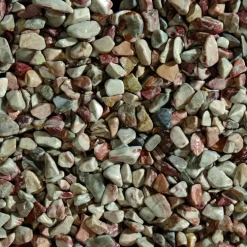 Graviers décoratifs de marbre blanc rouge 7 à 15 mm en sac de 10 kg