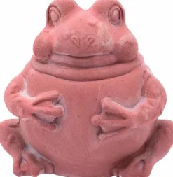 Grenouille en terre cuite rouge Anticomestiere Ranocchio - 17 x 13 x 16 cm