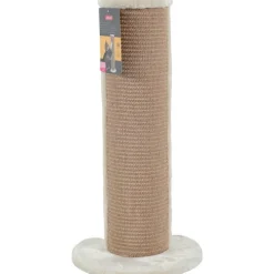 Griffoir mural d’angle à poser beige contreplaqué chanvre - 31 x 31 x 64 cm