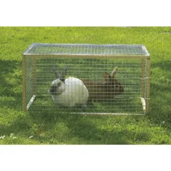 Grillage Fensanet Maille 0,64x0,64 cm Fer galvanisé Gris L2,5 m x H50 cm