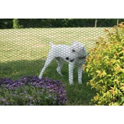 Grillage Galvanex maille hexagonale 1,9 cm Métal galvanisé Vert L5 m x H100 cm