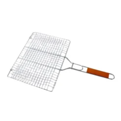 Grille panier double rectangulaire Somagic en acier chromé - 40 x 30 cm