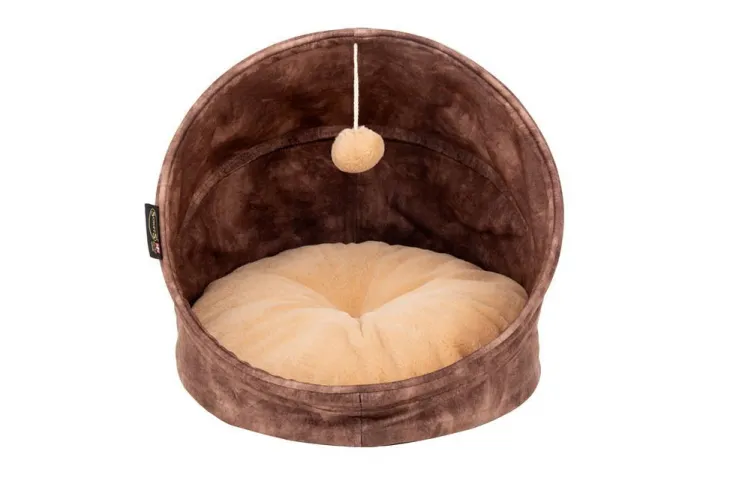 Grotte pour chat marron Kensington Scruffs – Taille 44 x 44 x 48 cm