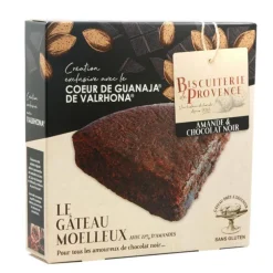 Gâteau moelleux au chocolat cœur de Guanaja de Valrhona Biscuiterie de Provence - 225 g