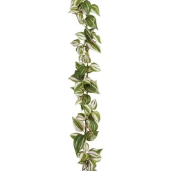 Guirlande artificielle verte de Tradescantia - 180 x 12 x 5 cm