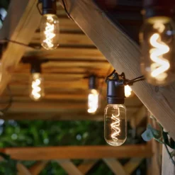 Guirlande décorative vintage coloris transparent effet blanc chaud en verre et plastique Smartgarden - 5,5 m