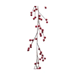 Guirlande de baies rouges en plastique 150 cm