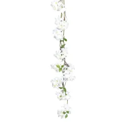 Guirlande de fleurs de cerisier artificiel crème - 129 cm