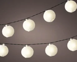 Guirlande de lampions 10 LED coloris blanc chaud - 4,5 m