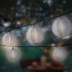 Guirlande de lampions 10 LED coloris blanc chaud - 4,5 m