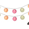Guirlande de lampions colorés 10 LED coloris blanc chaud - 4,5 m