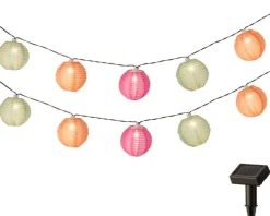 Guirlande de lampions colorés 10 LED coloris blanc chaud - 4,5 m