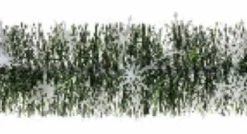 Guirlande flocons de neige en plastique coloris vert antique et blanc Ø 90 mm - 2 m