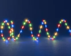 Guirlande lumineuse à 300 micro-LED multicolore intense sur câble argent - 4,8 m