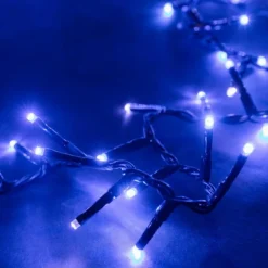 Guirlande lumineuse LED à lumière fixe bleu sur secteur - 18 m
